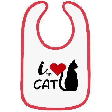 Discover I LOVE MY CAT Bibs
