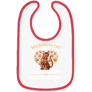 Discover Bengal Cat Heart Paw Gift Cat Breeder Bibs