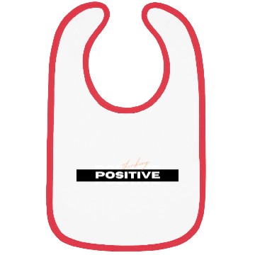 Discover White Black Simple Positive Typography Bibs