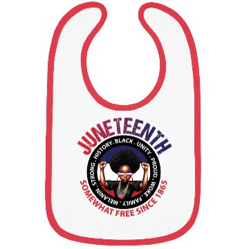 Discover Juneteenth Red White and Blue Power Bibs