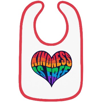 Discover kindness is free love Bibs