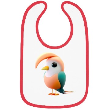 Discover Cute Bird of Paradise 3D Render Bibs