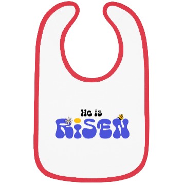 Discover He Is Risen Groovy Christian Easter Bibs