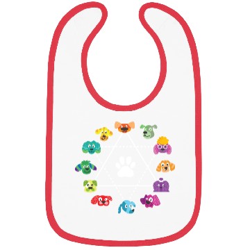 Discover Color Wheel Of Cute Dogs Art Teacher Dog Lover Bibs