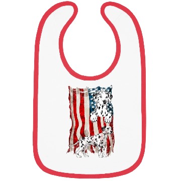 Discover Dalmatian Flag Bibs