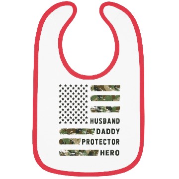 Discover Husband Daddy Protector Hero Army Bibs