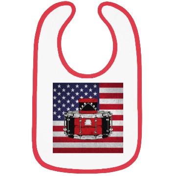 Discover Drumming Drummer Us Flag Bibs