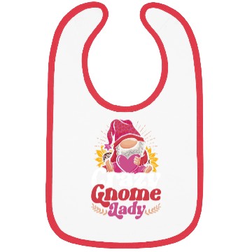 Discover Garden Gnome Crazy Gnome Lady Bibs