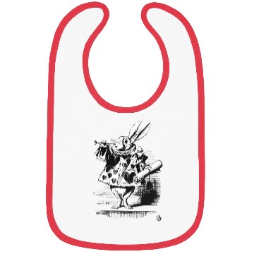 Discover Easter Bunny Alice-In-Wonderland White Rabbit Bibs