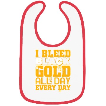 Discover I Bleed Black And Gold Bibs