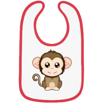 Discover Cute, Joyful Monkey - Kawaii Style Bibs