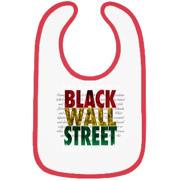 Discover Never Forget Black Wall Street Greenwood Tulsa Bibs