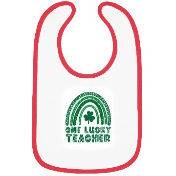 Discover One Lucky Teacher St Patrick'S Day Rainbow Bibs