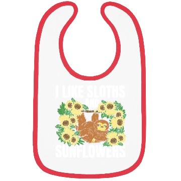 Discover Sloth Flower Sloth Sunflower Bibs