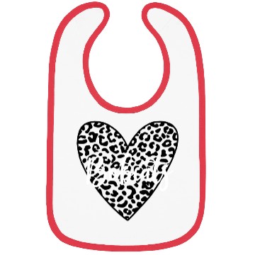 Discover Bobcats School rit Mascot Leopard Heart Game Day Bibs