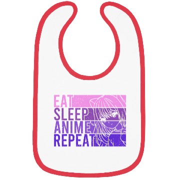 Discover Anime Bibs Eat Sleep Anime Repeat Anime