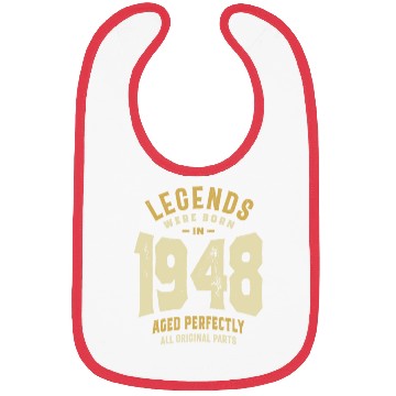 Discover Legends Born 1948 75th birthday Bibs