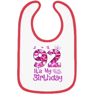 Discover Vintage Happy 92 It'S My Crown Lips Bibs