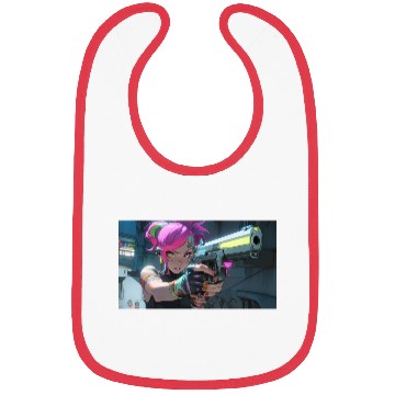 Discover Cyber Sakura: Neon Guardian Bibs