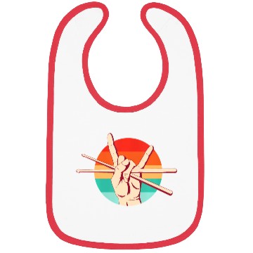 Discover Drummer Retrounset Playing music Rocking Out Bibs