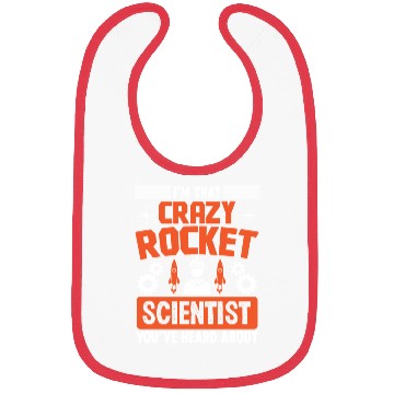 Discover Aerospace engineer crazy rocket scientist rocket Bibs