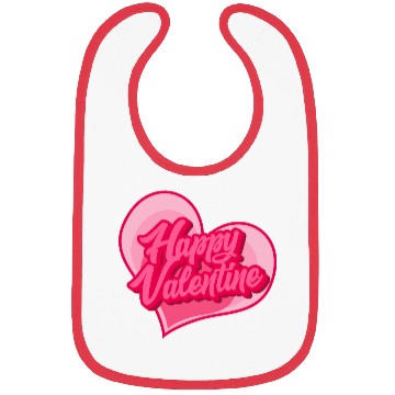 Discover Happy Valentine typography Bibs