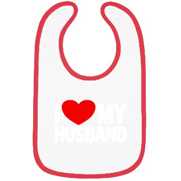 Discover I Love My Husband Red Heart Wife I Love My Husband Bibs