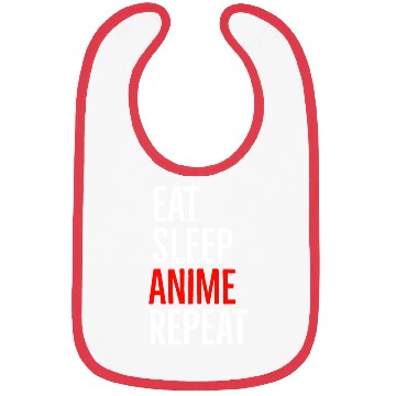 Discover Eat Sleep Anime Repeat Bibs