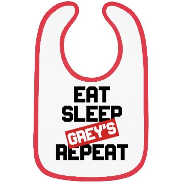 Discover EAT SLEEP GREY S REPEAT Bibs
