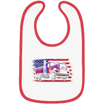 Discover Dump Truck Usa Flag Garbage Trucker Bibs