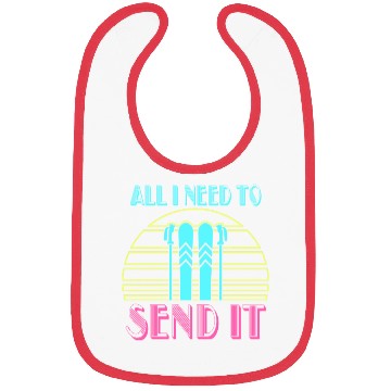 Discover Retro Neon Send It Skiing Freestyle Skiers Ski Bibs