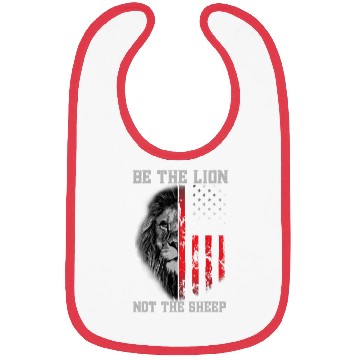 Discover Be The Lion Not The Sheep Patriotic Lion American Bibs