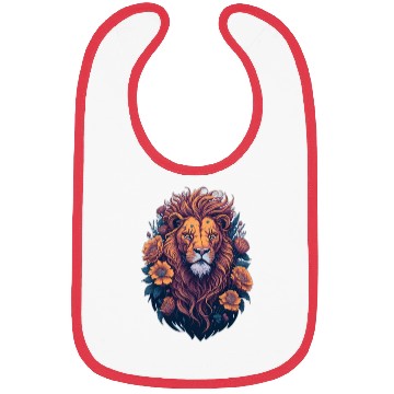 Discover Colorful Lion sticker Lion Face Bibs