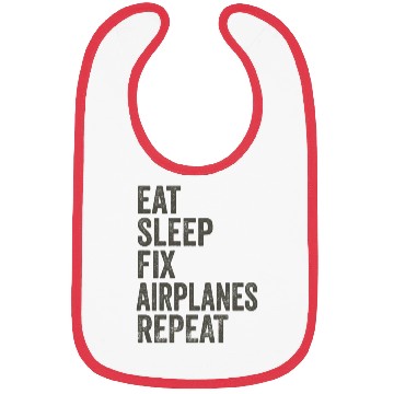 Discover Eat Sleep Fix Airplanes Repeat Aircraft Mechanic Bibs