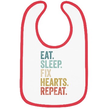 Discover Eat Sleep Fix Hearts Repeat Heart Doctor Bibs