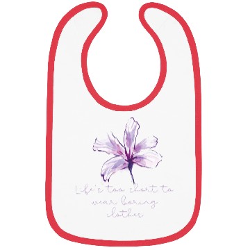 Discover Purple Lily Flower surprise with quote Bibs