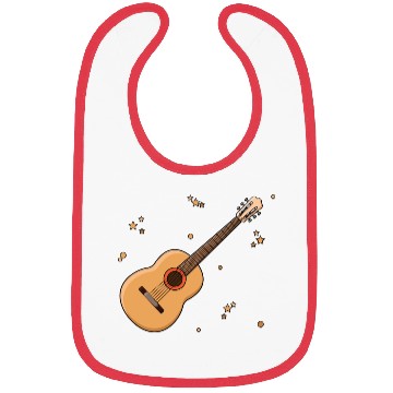Discover Cute Guitar Player Gift Kids Print Bibs