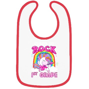 Discover Rocking 1St Grade Electric Guitar Unicorn Rainbow Bibs