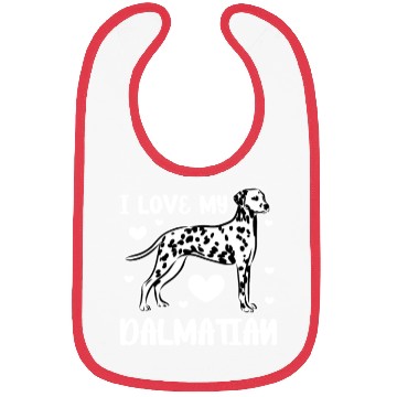 Discover I Love My Dalmatian Bibs