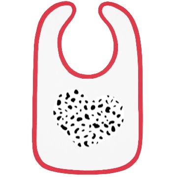 Discover Spotted Heart Dalmatian Bibs