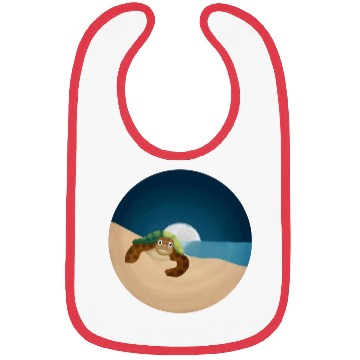 Discover Night Serenity: Sea Turtle by the Moon Bibs