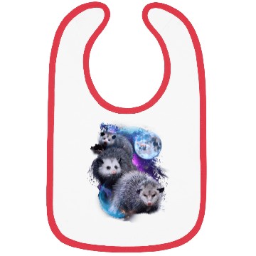Discover 3 Moon Opossum Marsupial Rodent Opossum Novelty Bibs