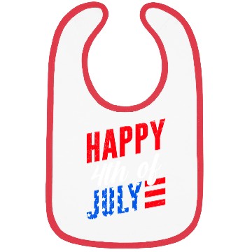 Discover Happy 4th July Independence Day America Bibs