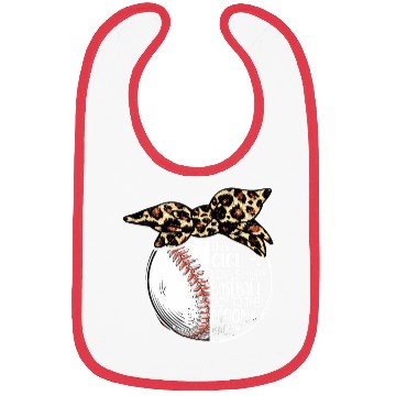 Discover Baseball Gigi Vintage Leopard Messy Bun Bibs