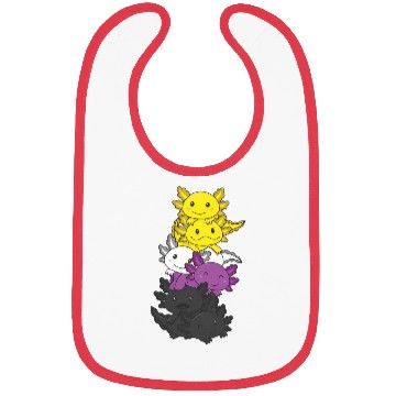 Discover Nonbinary Flag Non Binary Pride Lgbtq Axolotl Bibs