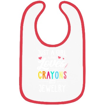 Discover Just A Who Loves Crayons And Jewelry Youth Bibs