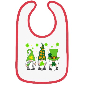 Discover St Patrick'S Day Three Gnomes Shamrock Irish Bibs