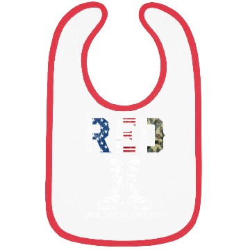 Discover Remember Everyone Deployed Us Flag Camouflage Red Bibs
