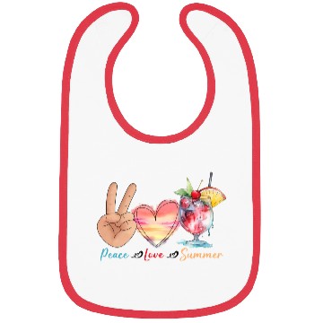 Discover peace love summer Bibs