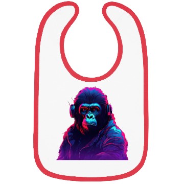 Discover Synthwave Neon Beats of a Gorilla Bibs